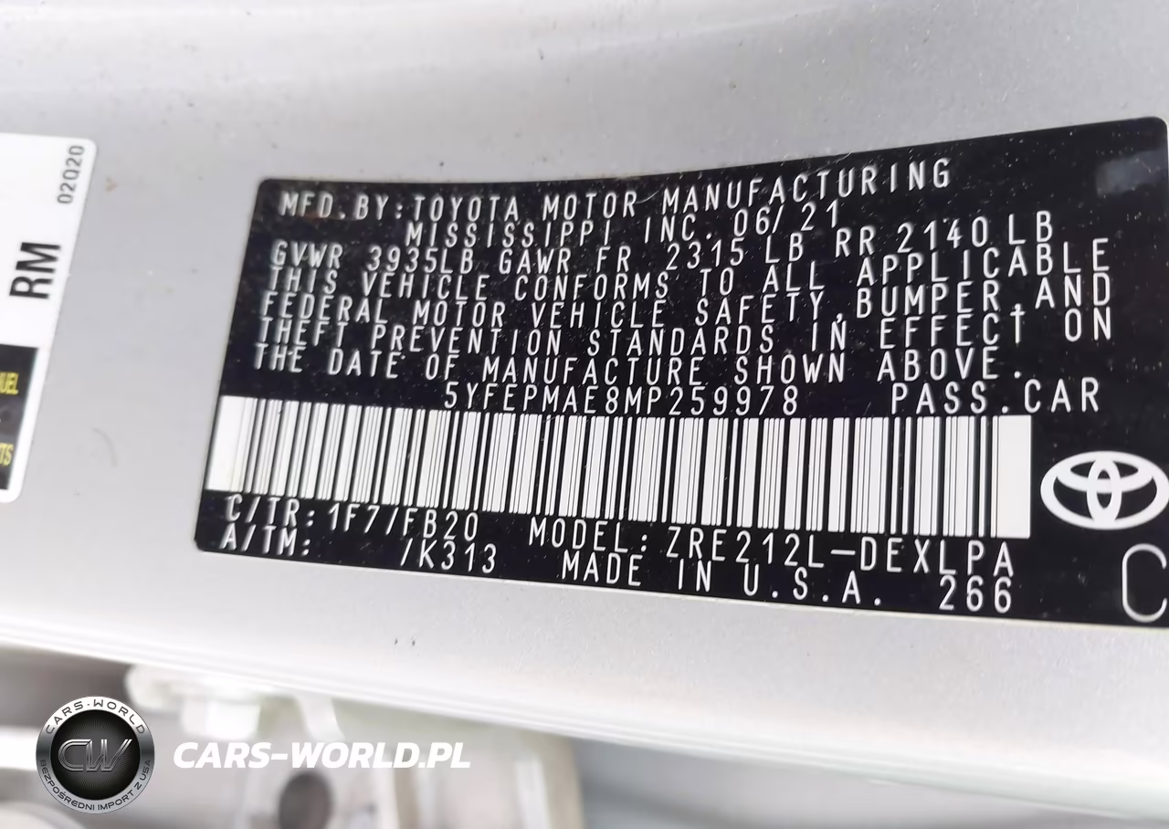 2021 Toyota Corolla Le VIN:5YFEPMAE8MP259978 - 9