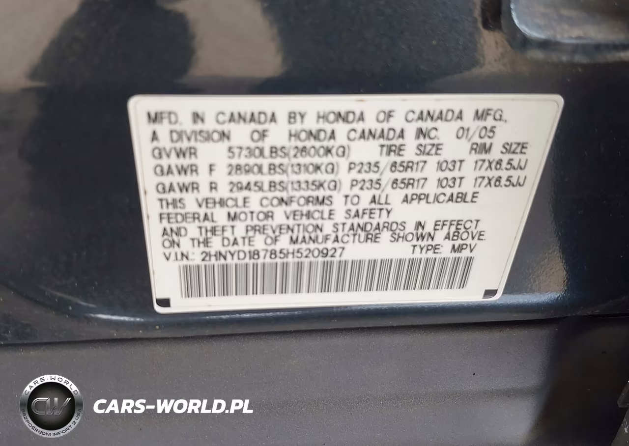 2005 Acura Mdx VIN:2HNYD18785H520927 - 9