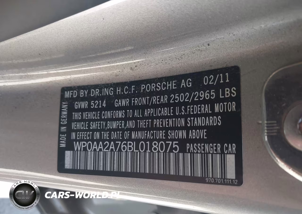 2011 Porsche Panamera 4 VIN:WP0AA2A76BL018075 - 9