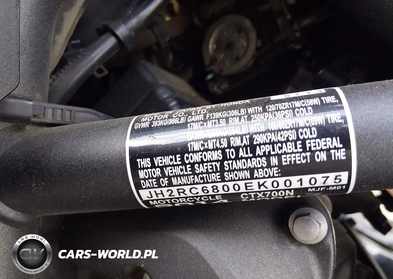 2014 Honda Ctx700 N VIN:JH2RC6800EK001075 - 10