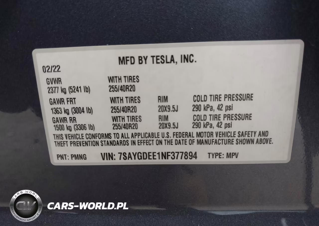 2022 Tesla Model Y Long Range Dual Motor All-Wheel Drive VIN:7SAYGDEE1NF377894 - 9