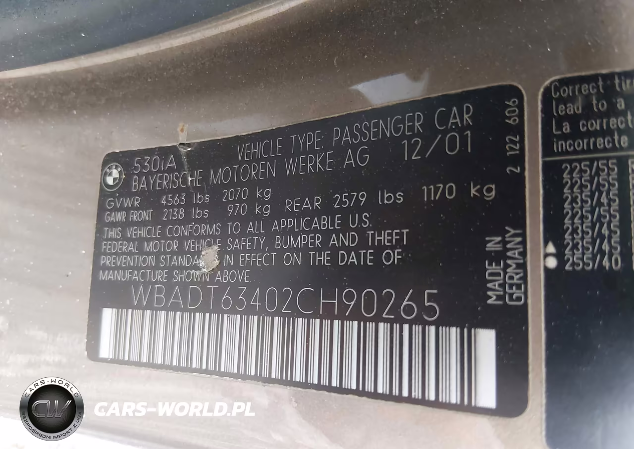 2002 BMW 530Ia VIN:WBADT63402CH90265 - 9