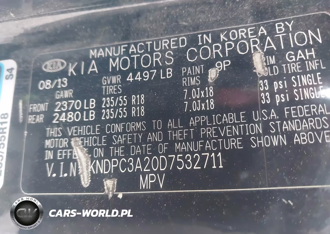 2013 Kia Sportage Ex VIN:KNDPC3A20D7532711 - 9
