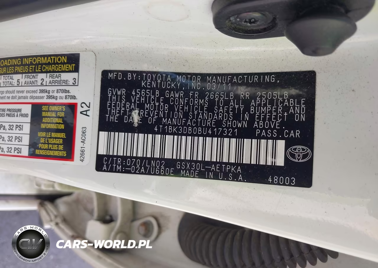 2011 Toyota Avalon Limited VIN:4T1BK3DB0BU417321 - 9