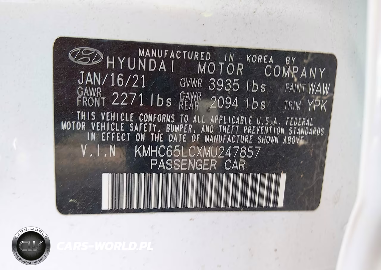 2021 Hyundai Ioniq Hybrid Blue VIN:KMHC65LCXMU247857 - 9