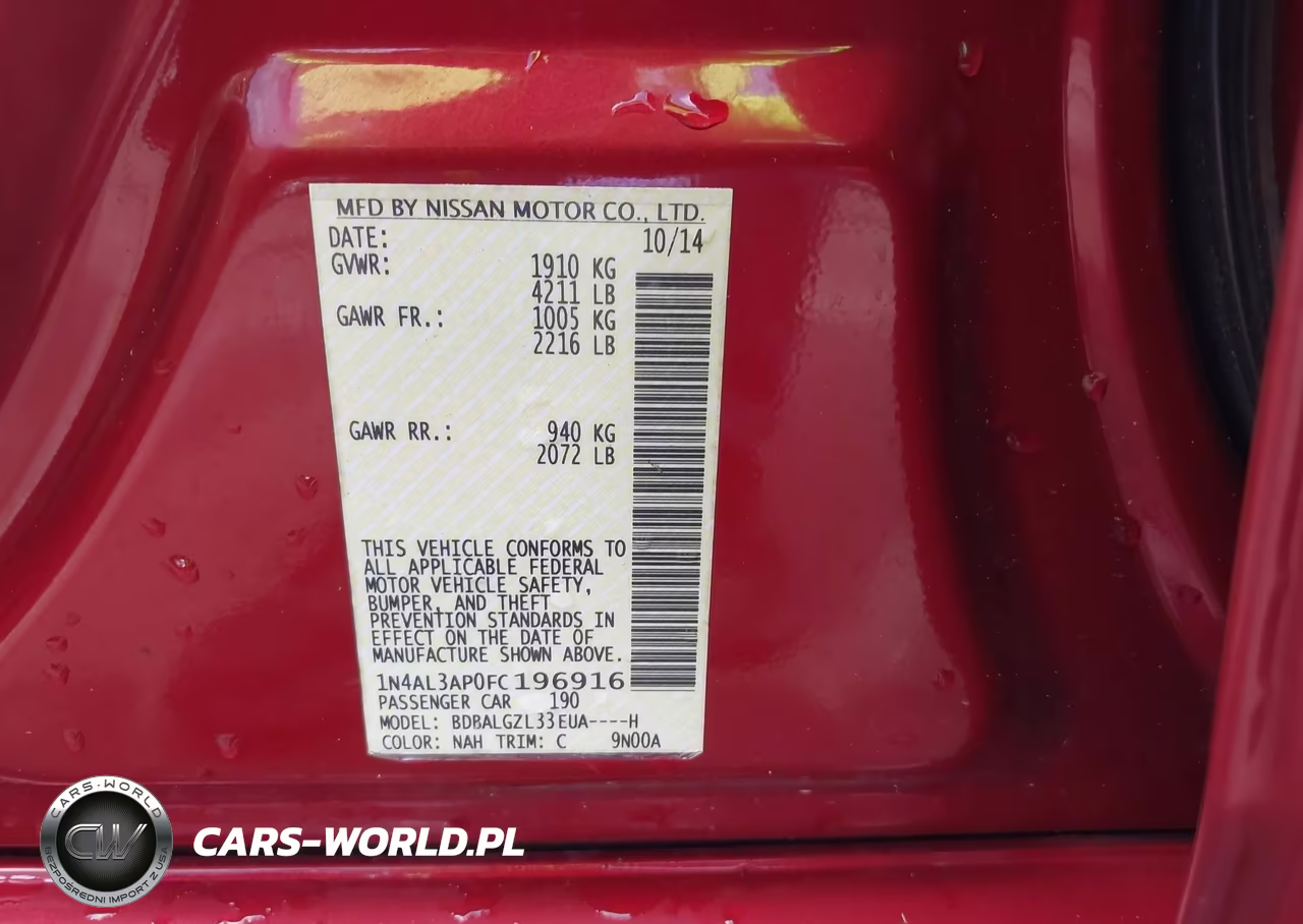 2015 Nissan Altima 2.5 S VIN:1N4AL3AP0FC196916 - 9