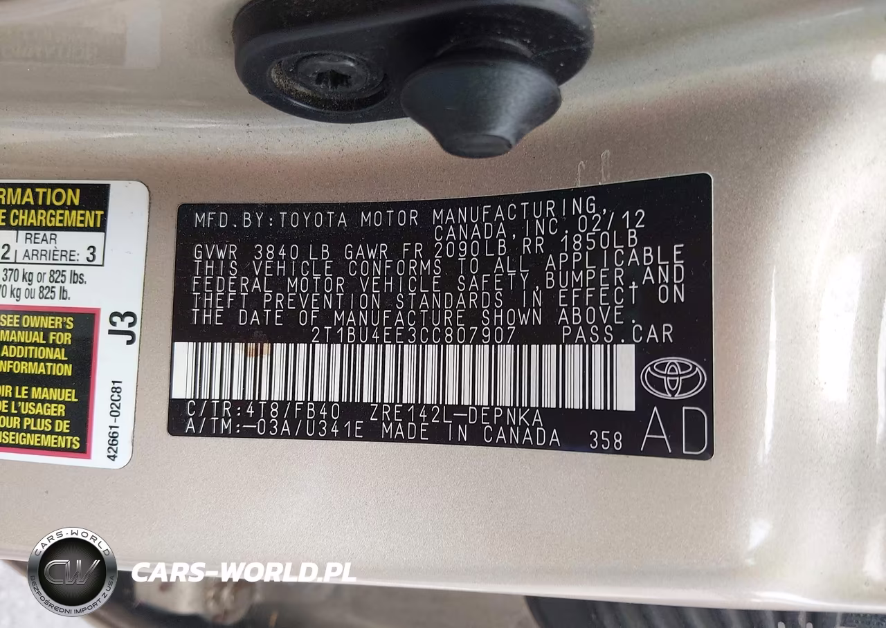 2012 Toyota Corolla Le VIN:2T1BU4EE3CC807907 - 9