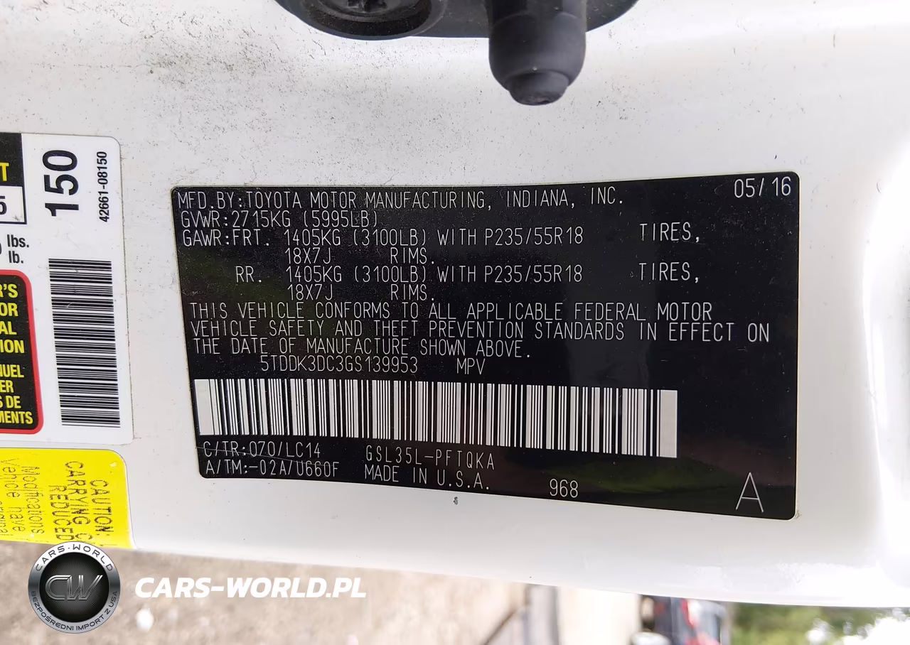 2016 Toyota Sienna Xle Premium 7 Passenger VIN:5TDDK3DC3GS139953 - 9