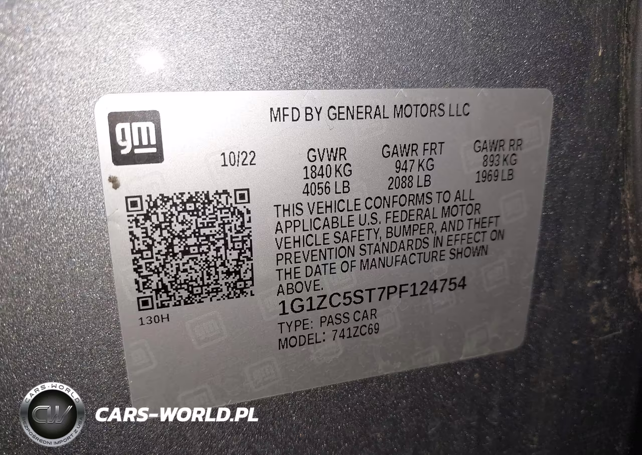 2023 Chevrolet Malibu Fwd 1Fl VIN:1G1ZC5ST7PF124754 - 9