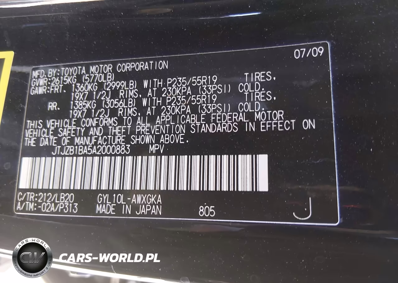 2010 Lexus Rx 450H VIN:JTJZB1BA5A2000883 - 9