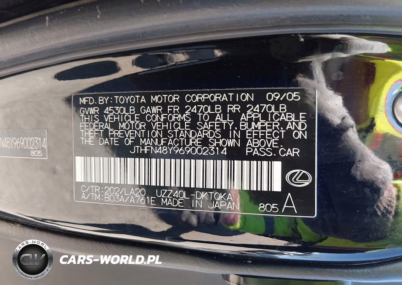 2006 Lexus Sc 430 VIN:JTHFN48Y969002314 - 9