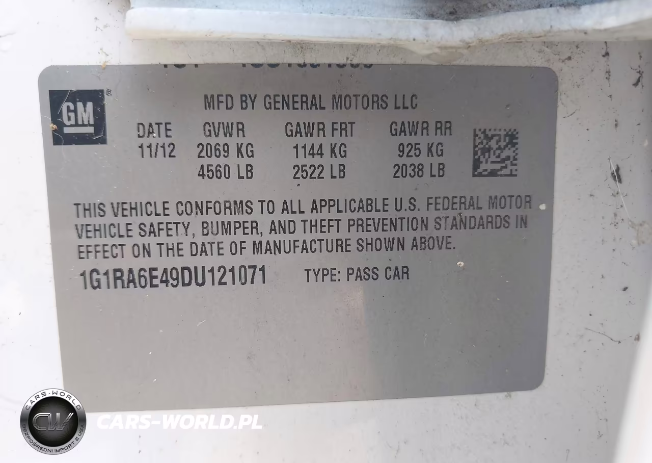 2013 Chevrolet Volt VIN:1G1RA6E49DU121071 - 9
