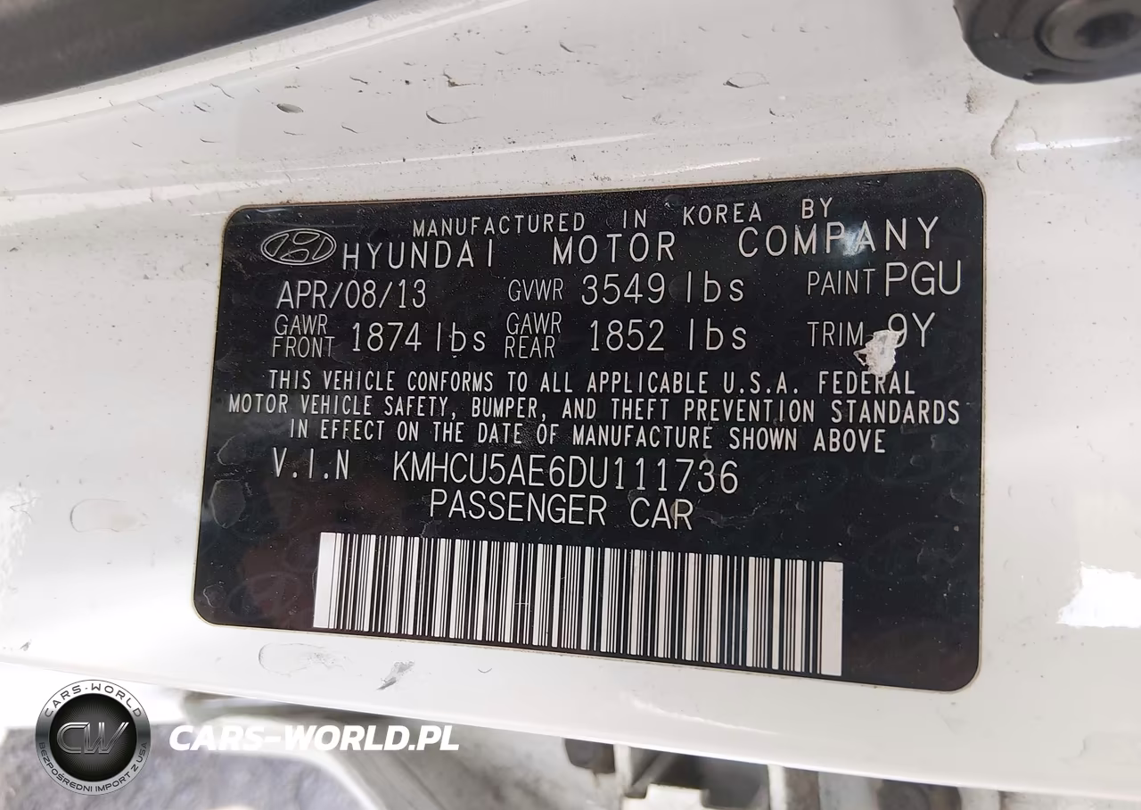 2013 Hyundai Accent Se VIN:KMHCU5AE6DU111736 - 9