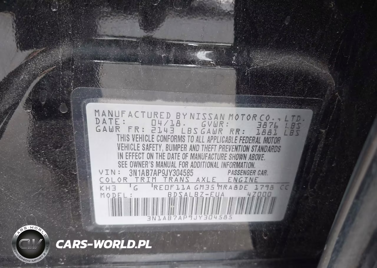 2018 Nissan Sentra S VIN:3N1AB7AP9JY304585 - 9