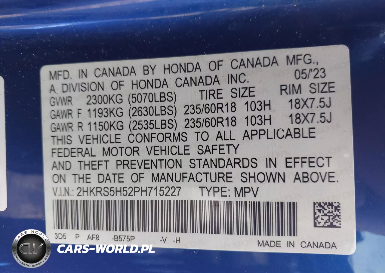 2023 Honda Cr-V Hybrid Sport VIN:2HKRS5H52PH715227 - 9