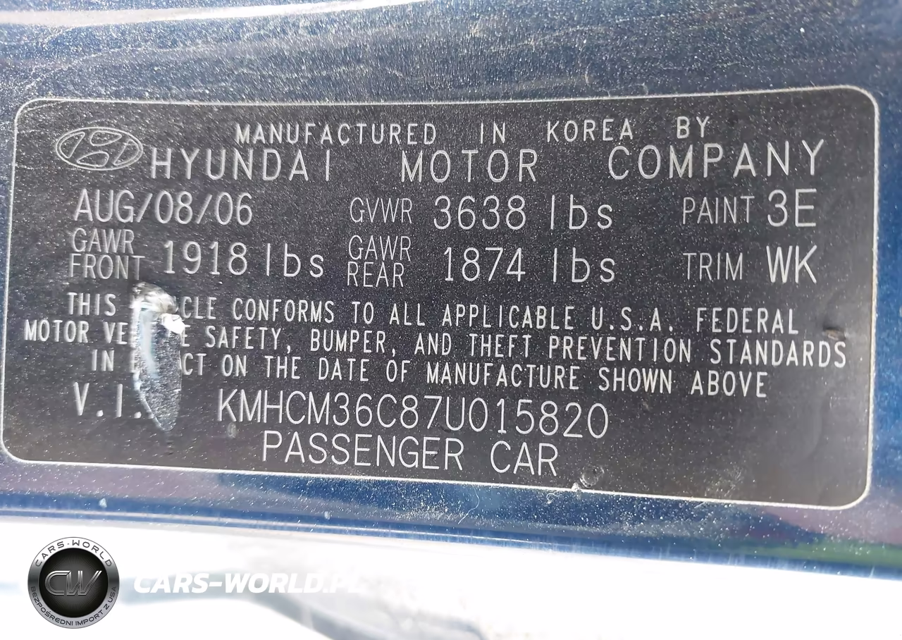 2007 Hyundai Accent Gs VIN:KMHCM36C87U015820 - 9