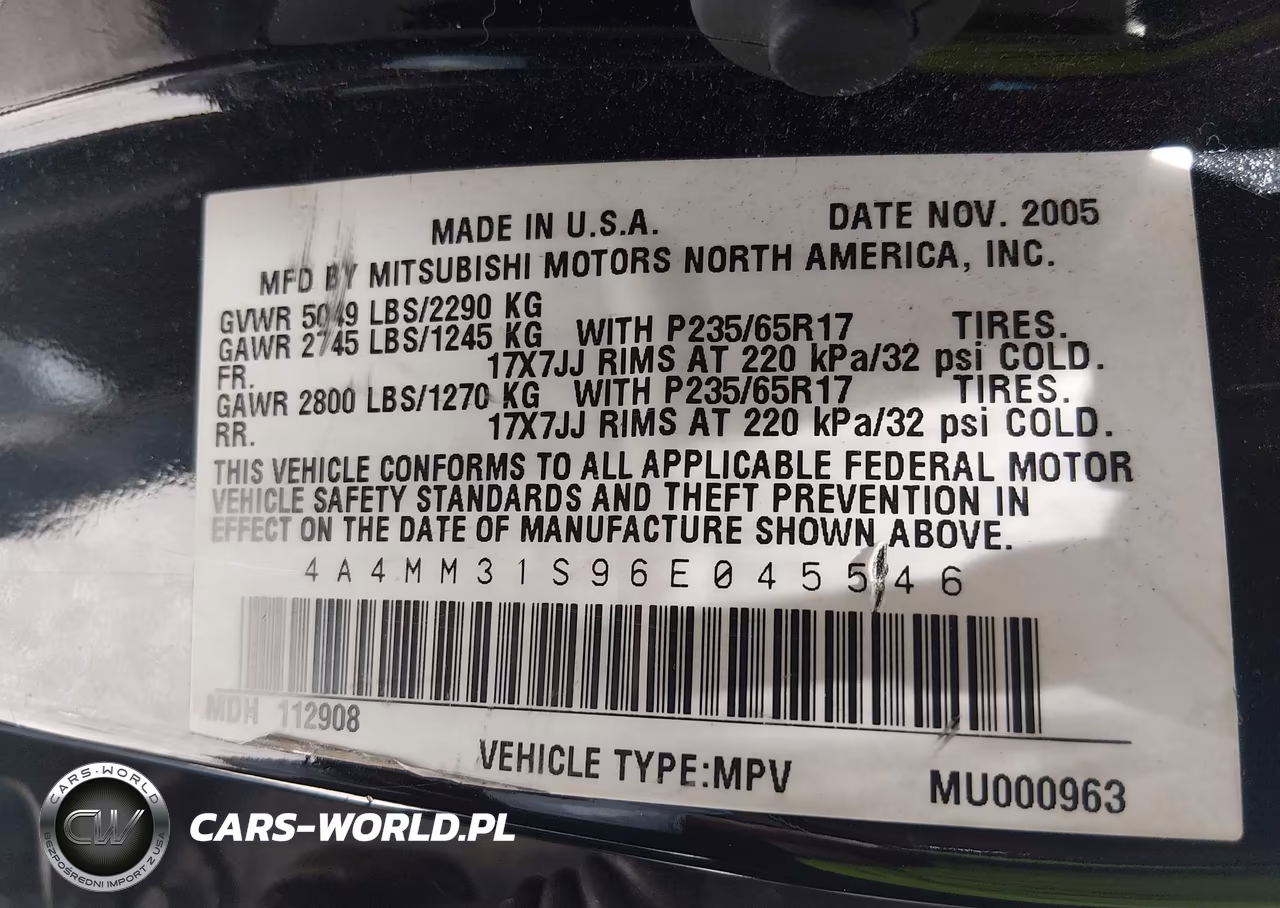 2006 Mitsubishi Endeavor Ls VIN:4A4MM31S96E045546 - 9