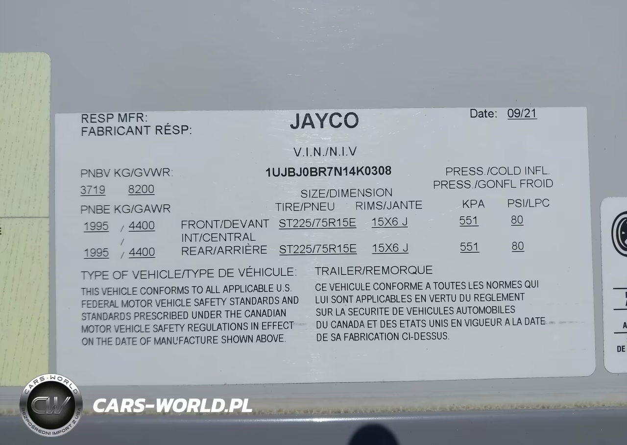 2022 Jayco Other VIN:1UJBJ0BR7N14K0308 - 9