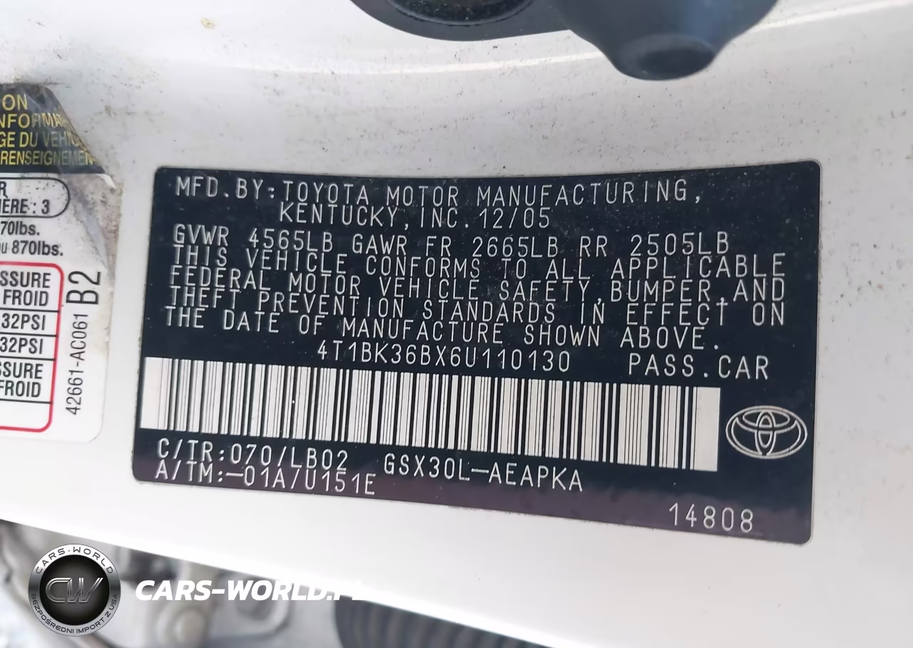 2006 Toyota Avalon Limited VIN:4T1BK36BX6U110130 - 9