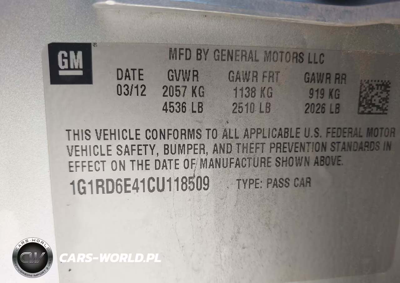 2012 Chevrolet Volt VIN:1G1RD6E41CU118509 - 9