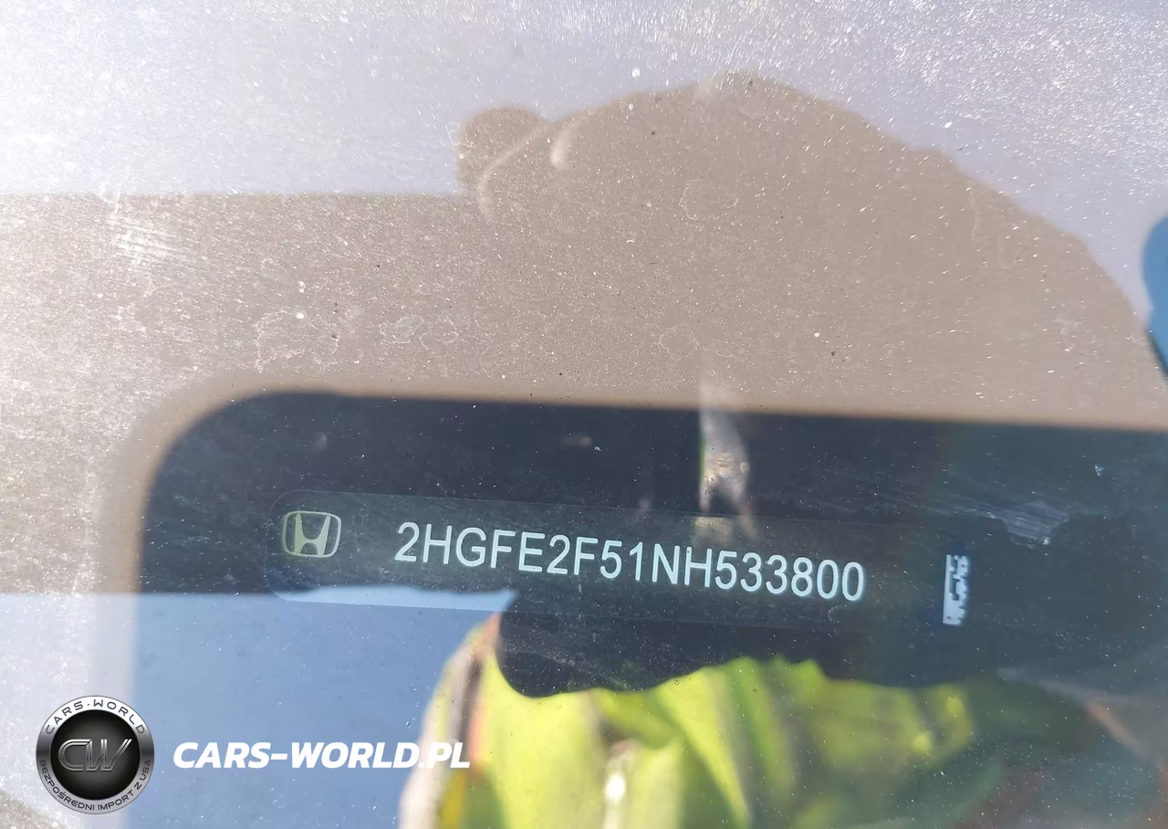 2022 Honda Civic Sport VIN:2HGFE2F51NH533800 - 18