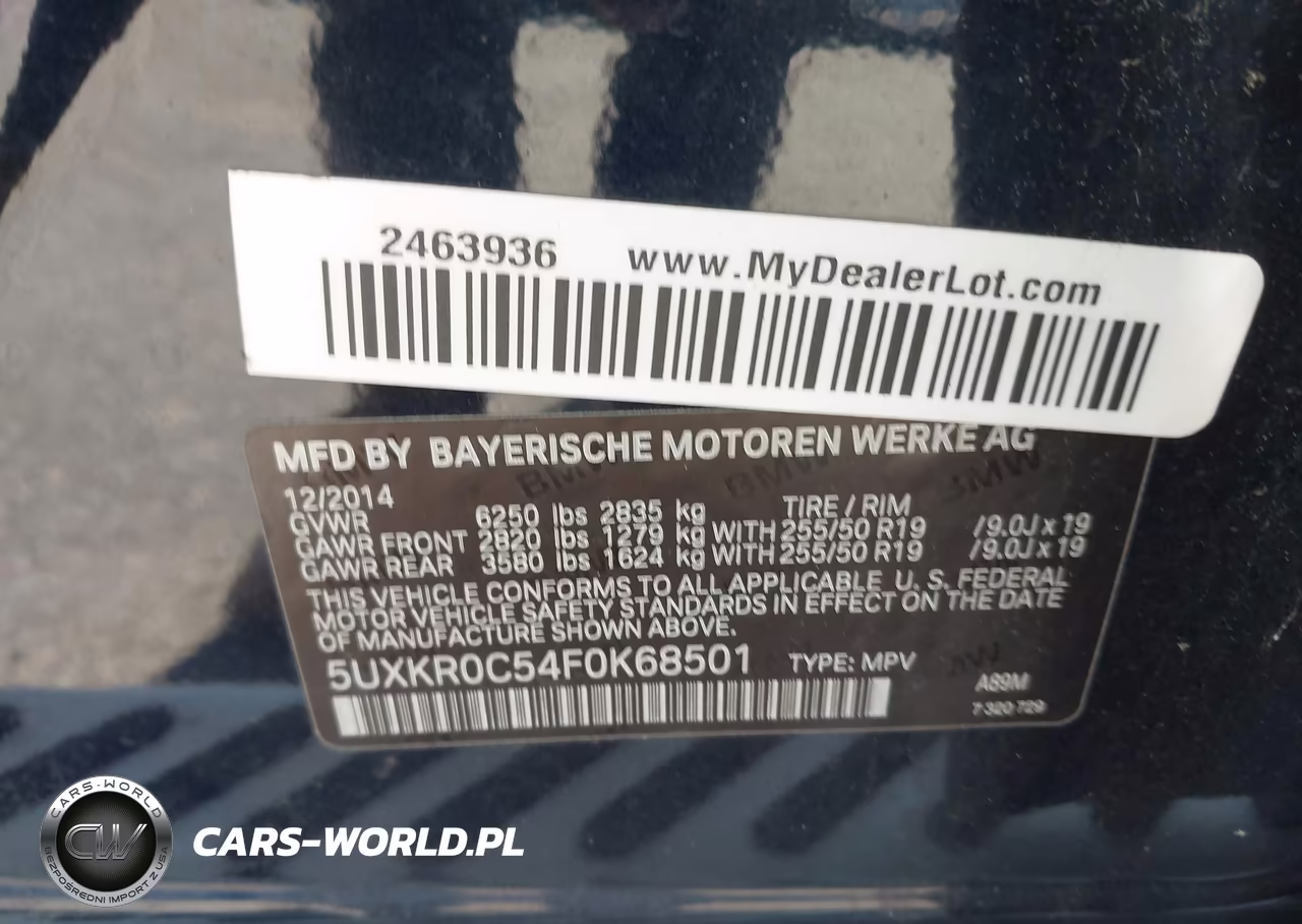 2015 BMW X5 xDrive35I VIN:5UXKR0C54F0K68501 - 9
