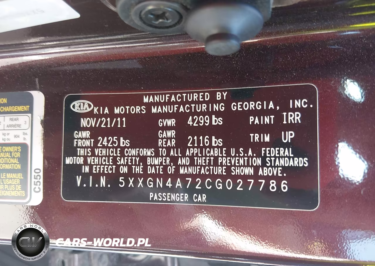 2012 Kia Optima Ex VIN:5XXGN4A72CG027786 - 9