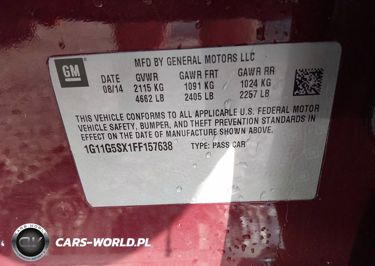 2015 Chevrolet Malibu 2Lz VIN:1G11G5SX1FF157638 - 9