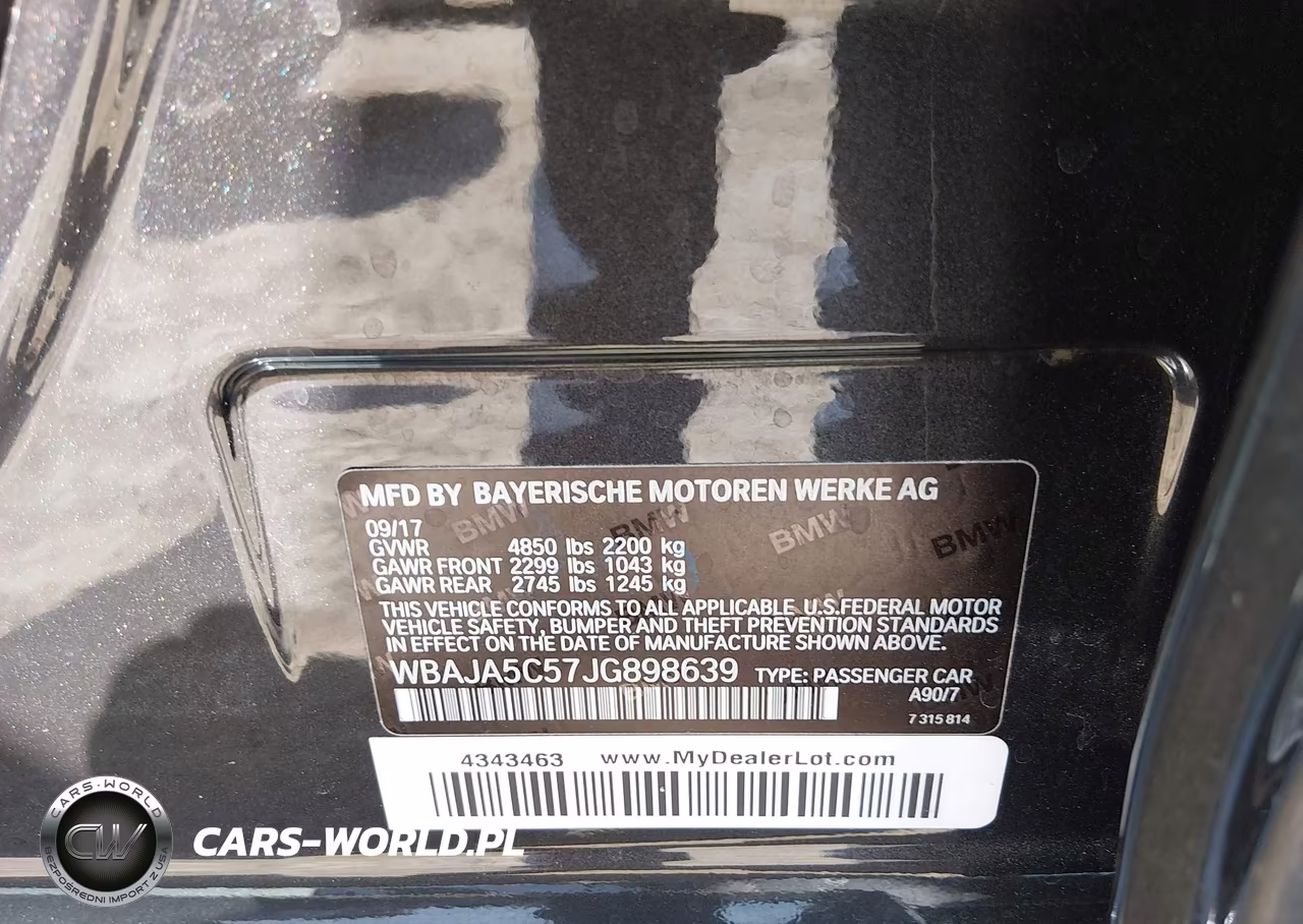 2018 BMW 530I VIN:WBAJA5C57JG898639 - 9