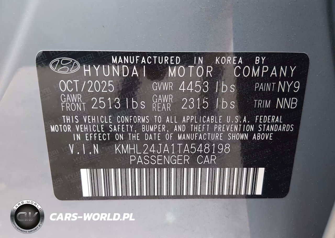 2026 Hyundai Sonata Se VIN:KMHL24JA1TA548198 - 9