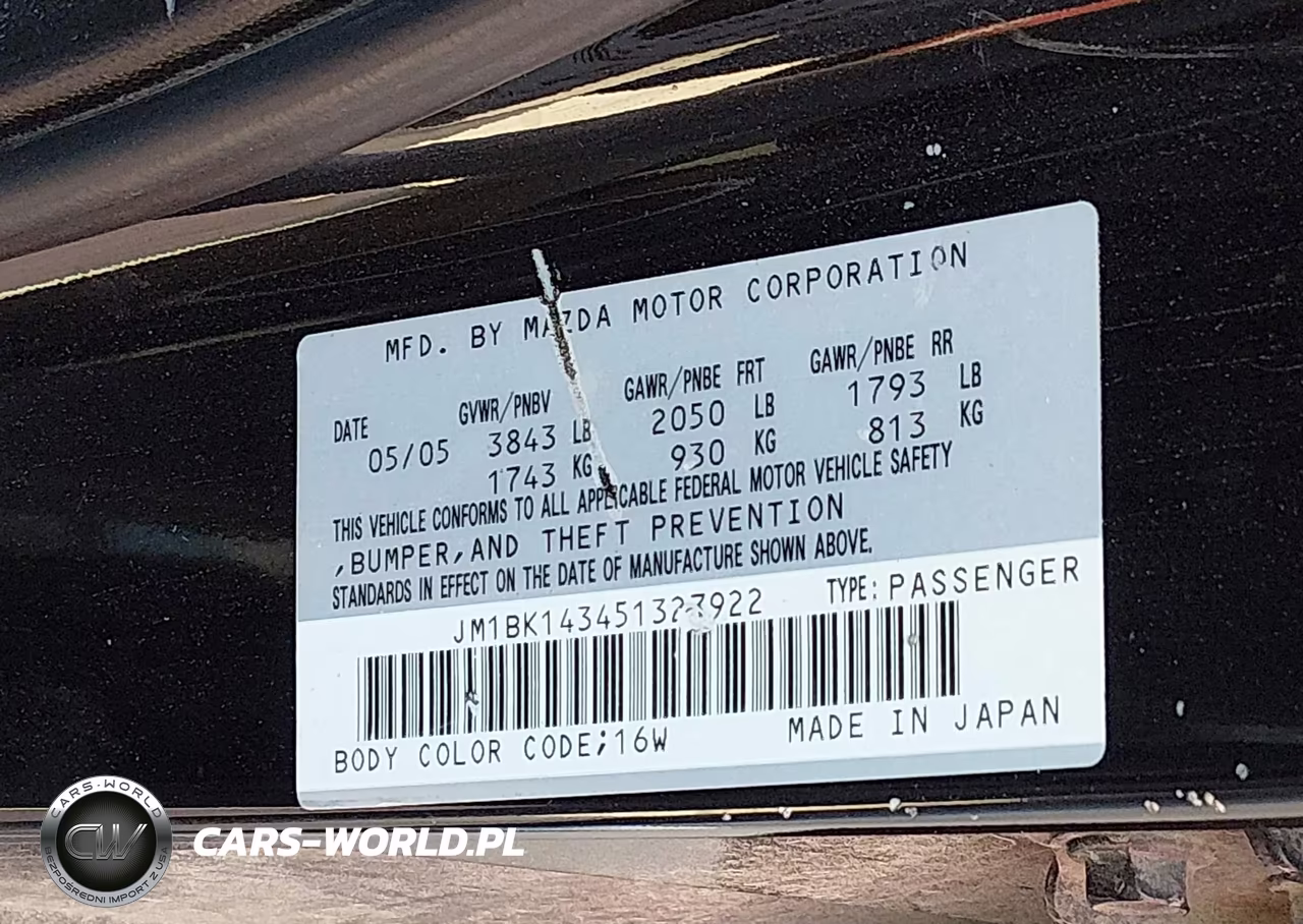 2005 Mazda Mazda3 S VIN:JM1BK143451327922 - 9