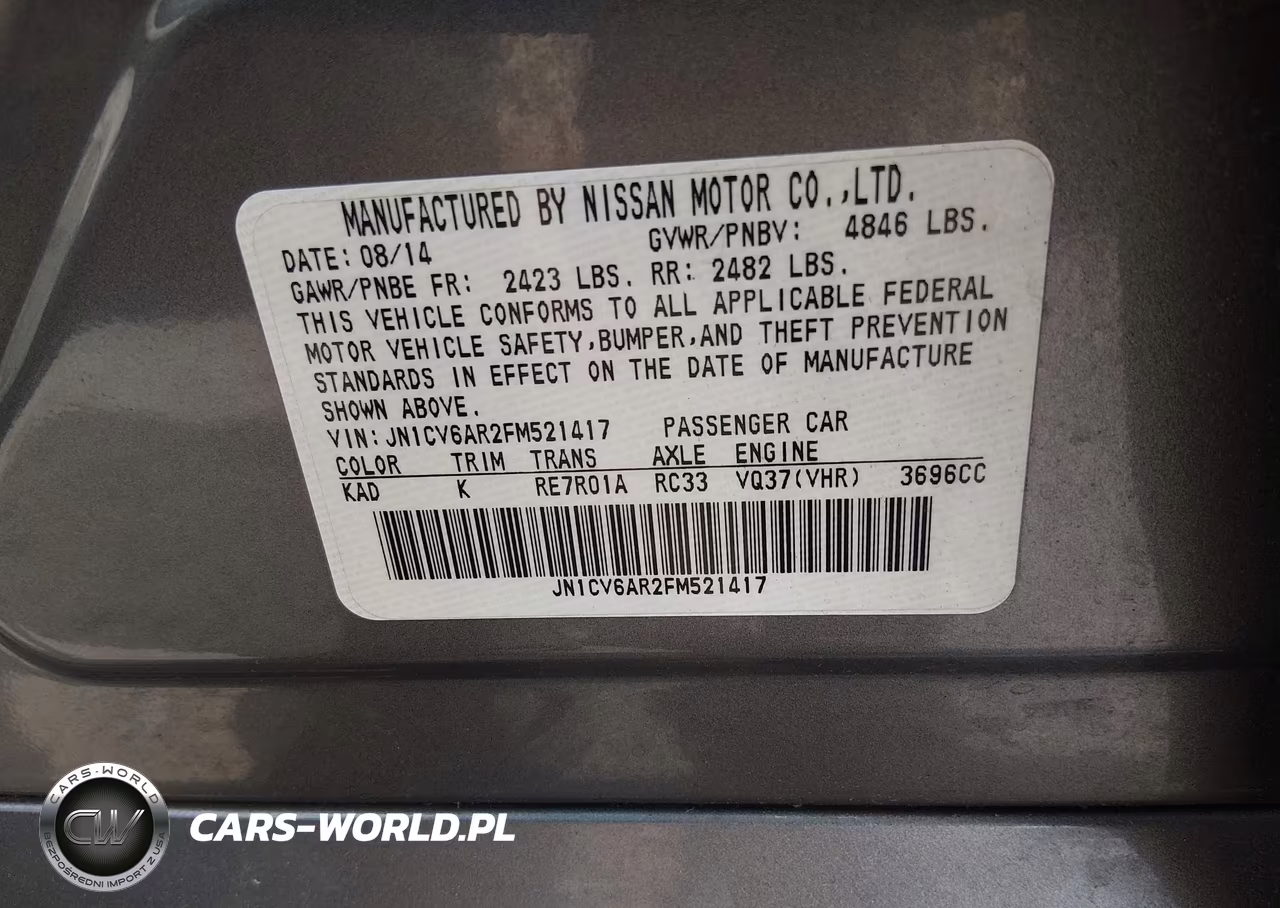 2015 Infiniti Q40 VIN:JN1CV6AR2FM521417 - 9