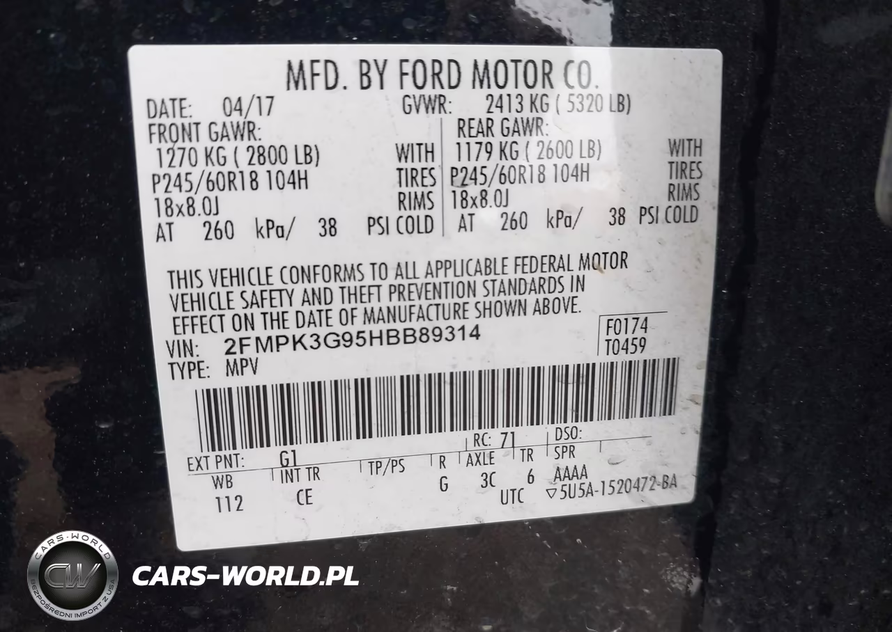 2017 Ford Edge Se VIN:2FMPK3G95HBB89314 - 9