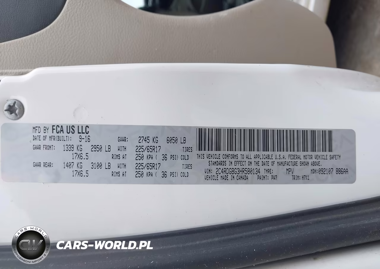2017 Dodge Grand Caravan Se VIN:2C4RDGBG3HR580134 - 9
