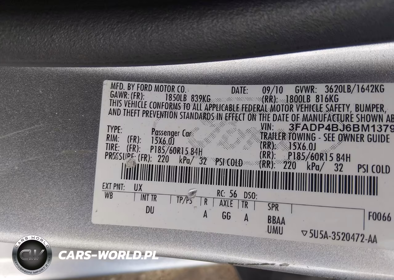 2011 Ford Fiesta Se VIN:3FADP4BJ6BM137945 - 9