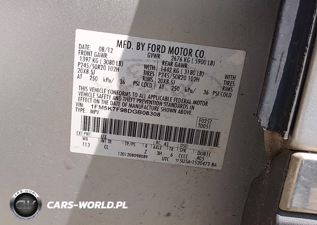 2013 Ford Explorer Limited VIN:1FM5K7F98DGB08308 - 9