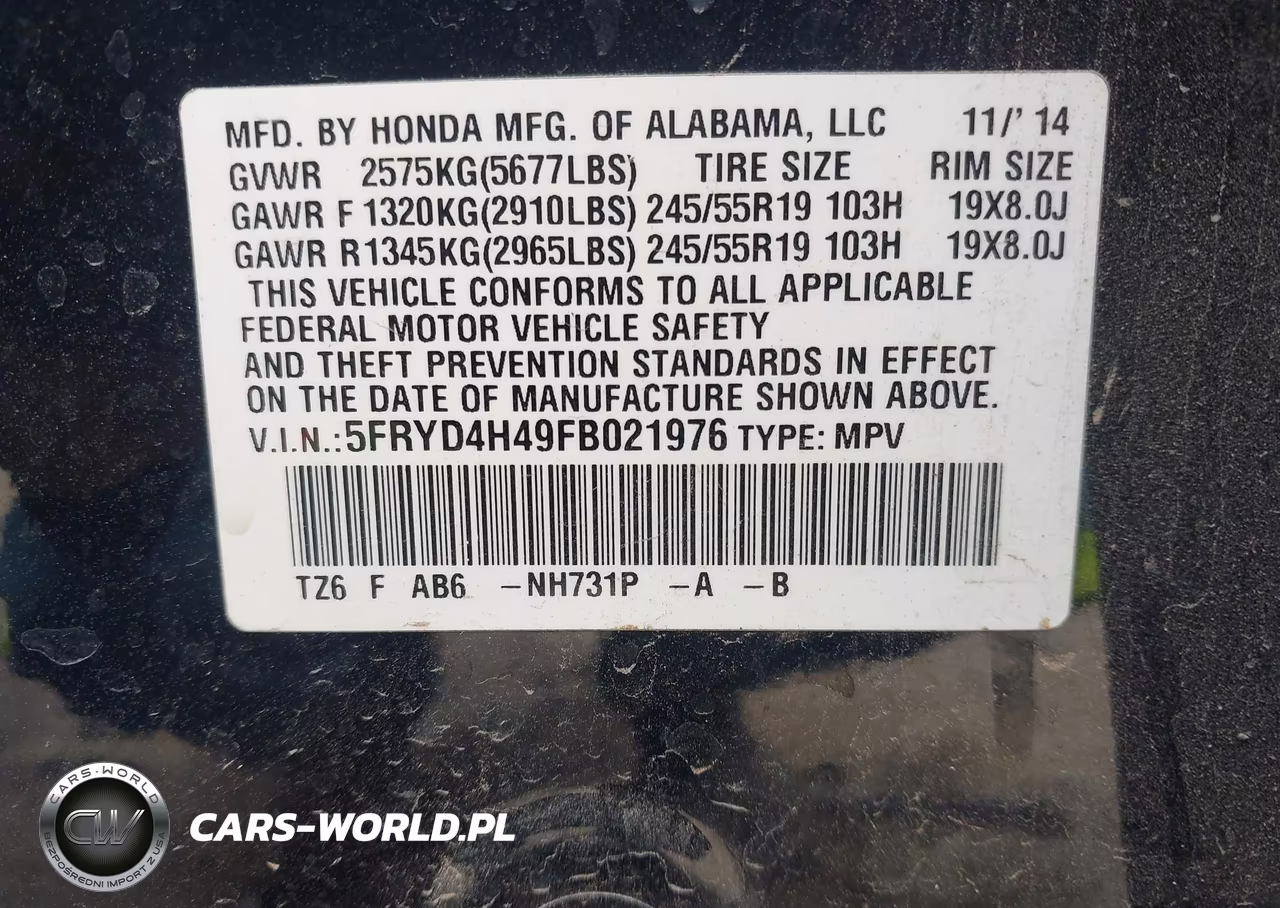 2015 Acura Mdx Technology Package VIN:5FRYD4H49FB021976 - 9