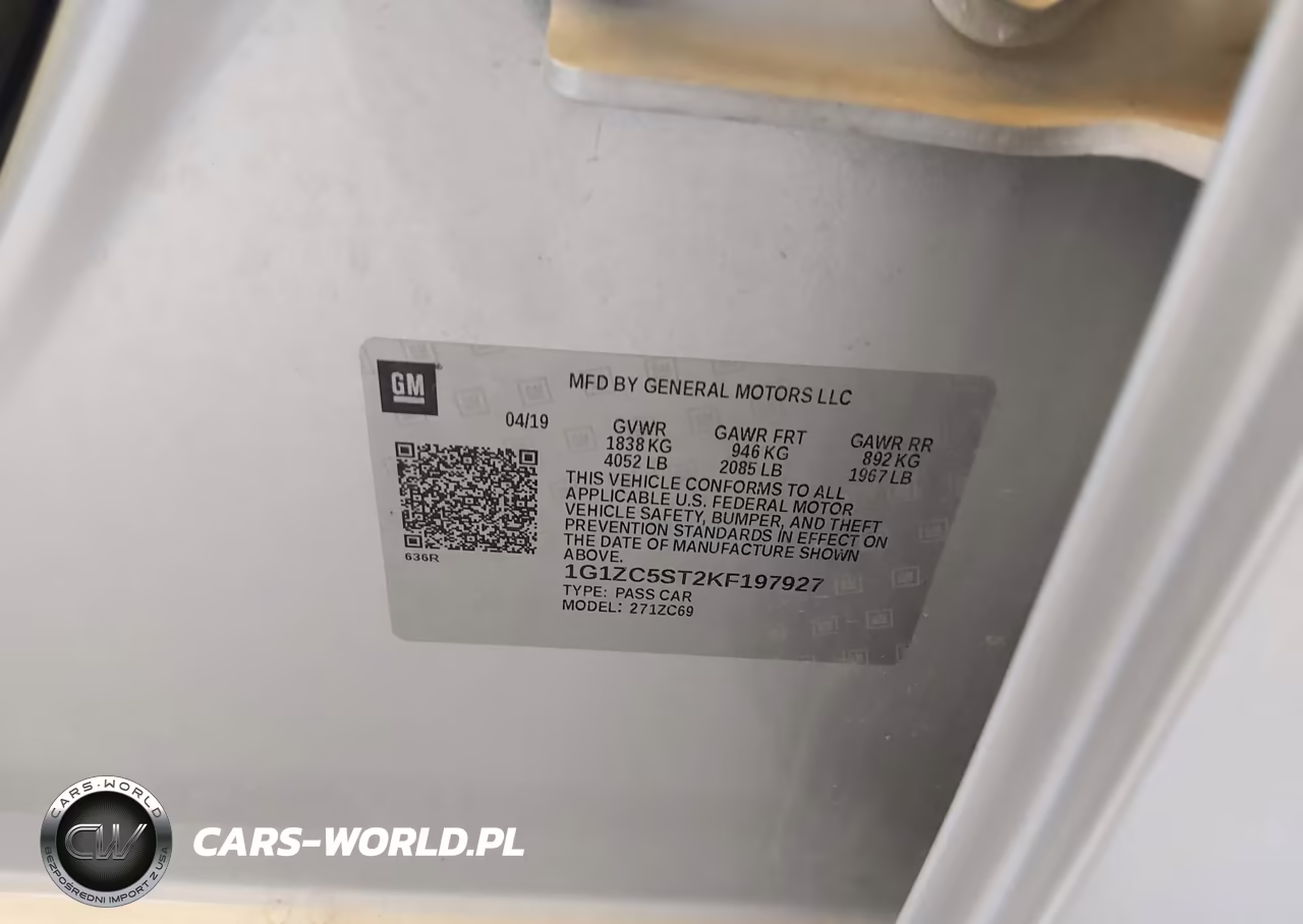 2019 Chevrolet Malibu 1Fl VIN:1G1ZC5ST2KF197927 - 9