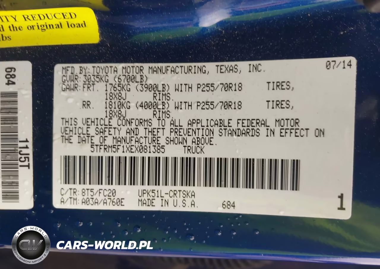 2014 Toyota Tundra Sr5 4.6L V8 VIN:5TFRM5F1XEX081385 - 9