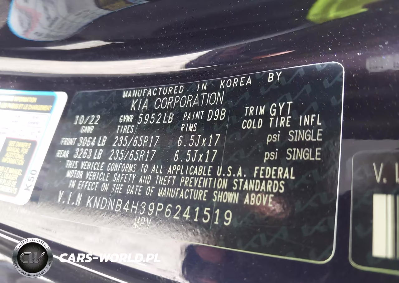 2023 Kia Carnival Mpv Lx Seat Package VIN:KNDNB4H39P6241519 - 9