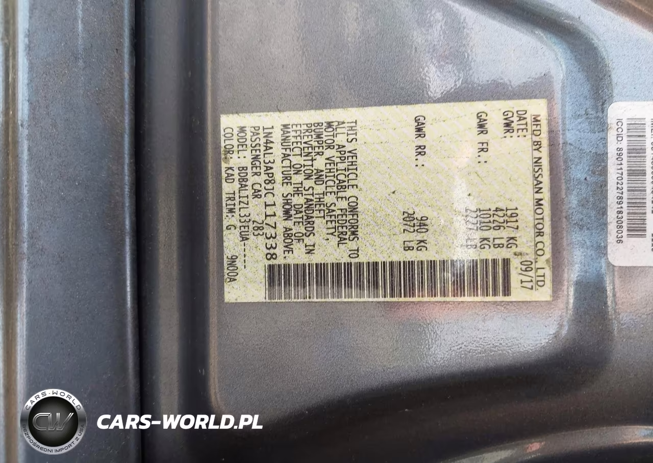 2018 Nissan Altima 2.5 Sv VIN:1N4AL3AP8JC117338 - 9
