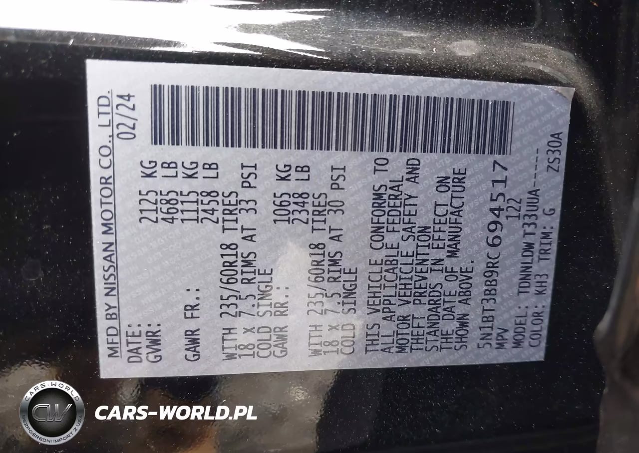 2024 Nissan Rogue Sv Intelligent Awd VIN:5N1BT3BB9RC694517 - 9