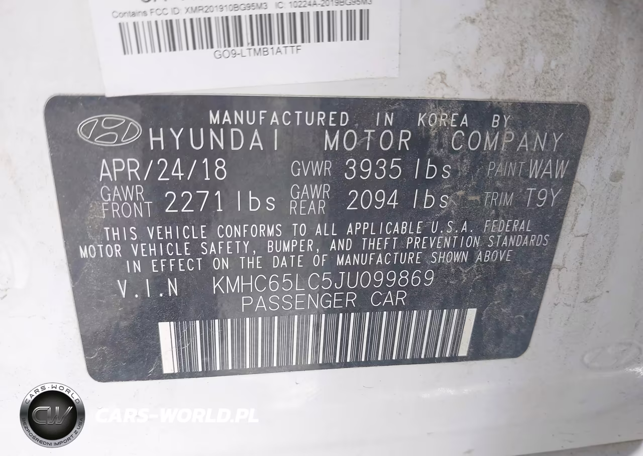 2018 Hyundai Ioniq Hybrid Blue VIN:KMHC65LC5JU099869 - 9
