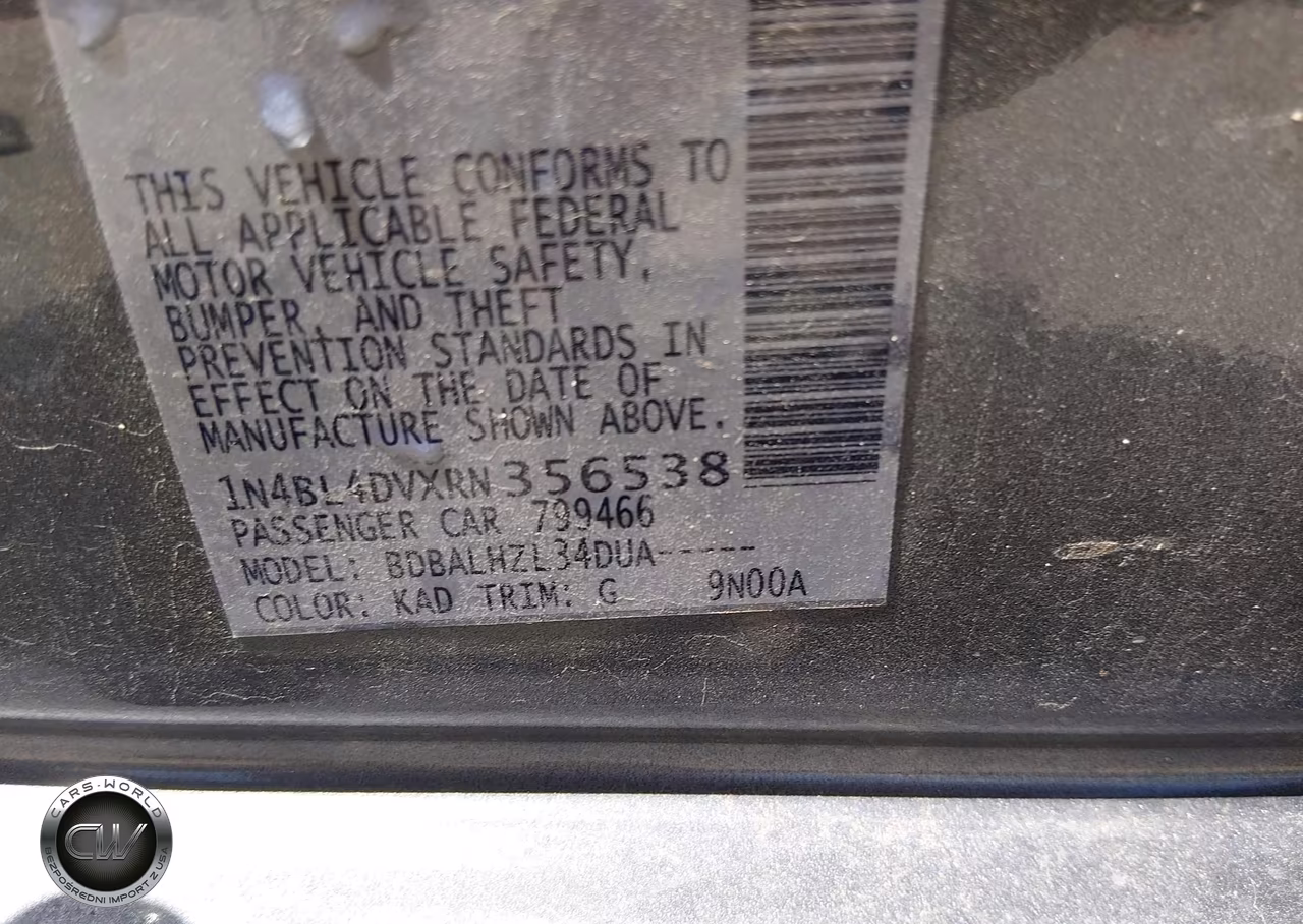 2024 Nissan Altima Sv Fwd VIN:1N4BL4DVXRN356538 - 9