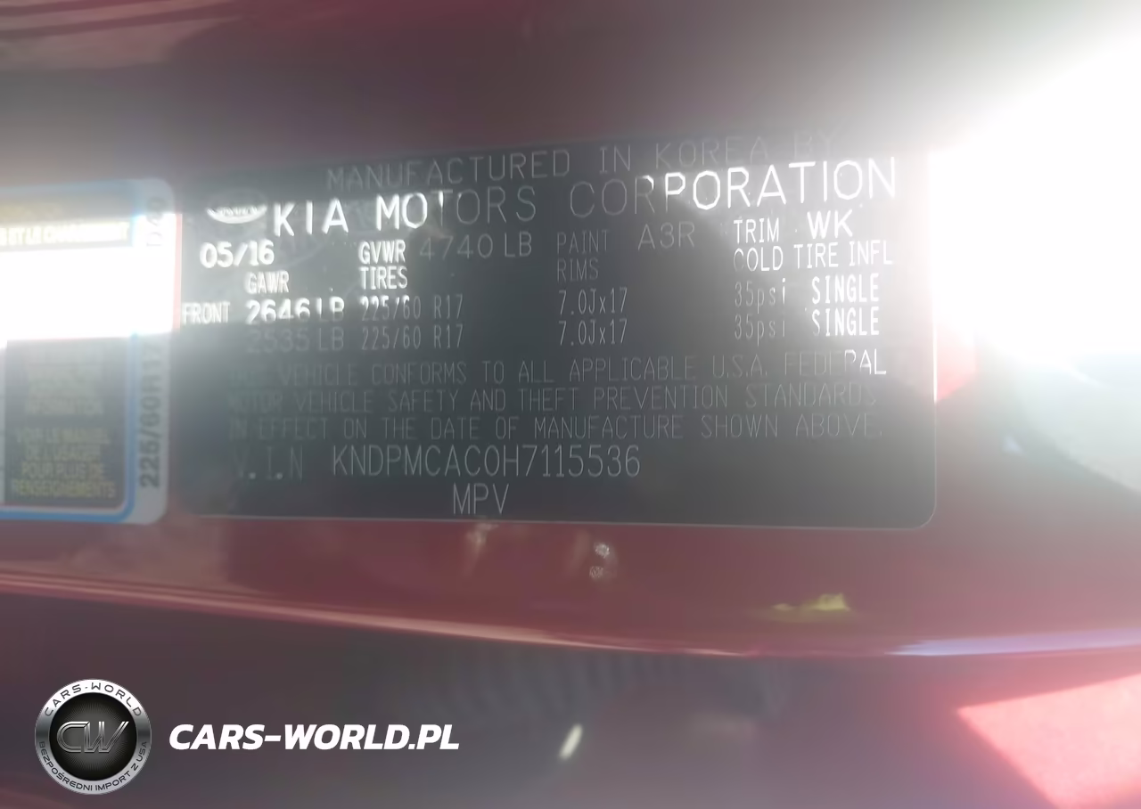 2017 Kia Sportage Lx VIN:KNDPMCAC0H7115536 - 9
