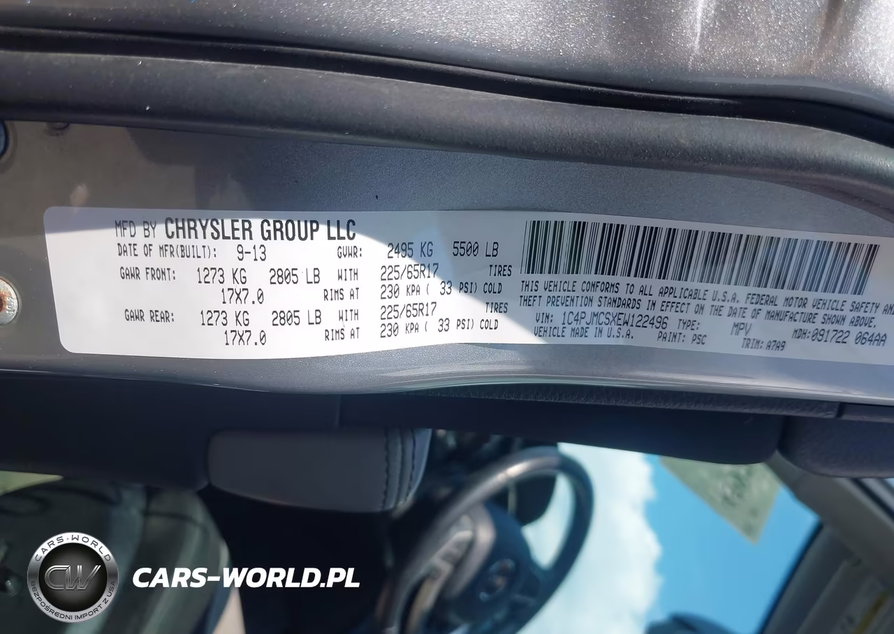 2014 Jeep Cherokee Latitude VIN:1C4PJMCSXEW122496 - 9