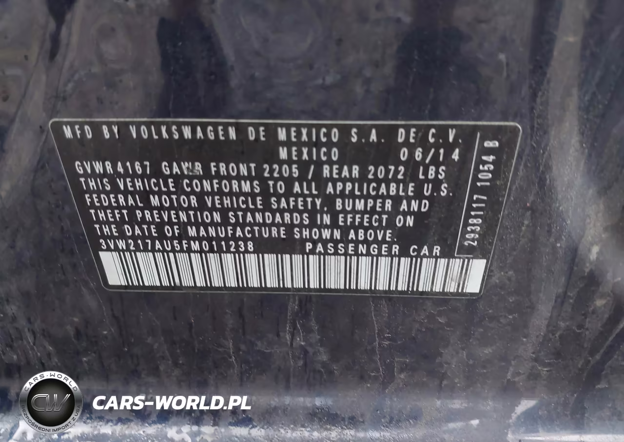 2015 Volkswagen Golf Tsi S 4-Door VIN:3VW217AU5FM011238 - 9
