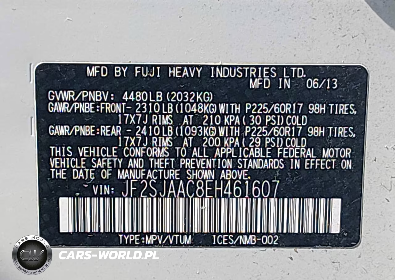 2014 Subaru Forester 2.5I VIN:JF2SJAAC8EH461607 - 9