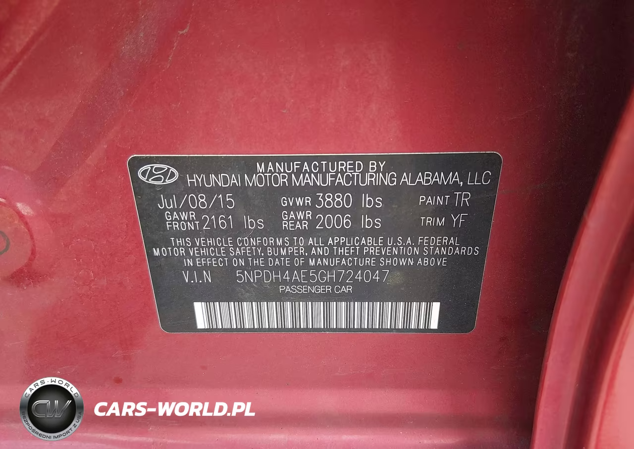 2016 Hyundai Elantra Se VIN:5NPDH4AE5GH724047 - 9