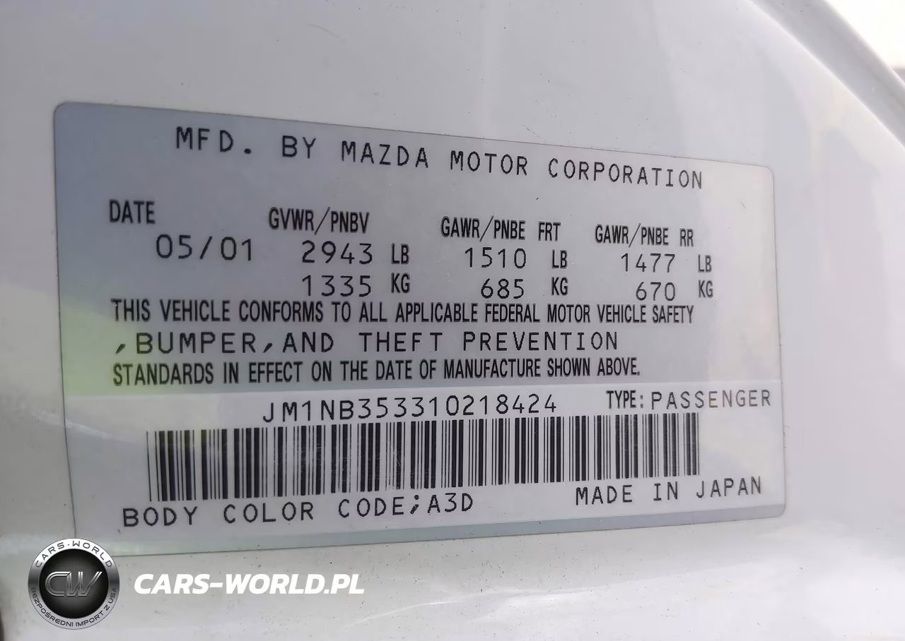 2001 Mazda Mx-5 Miata Ls-Special Edition VIN:JM1NB353310218424 - 9